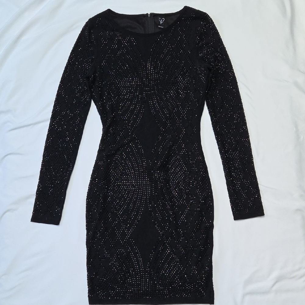 Elegant Black Beaded Dress